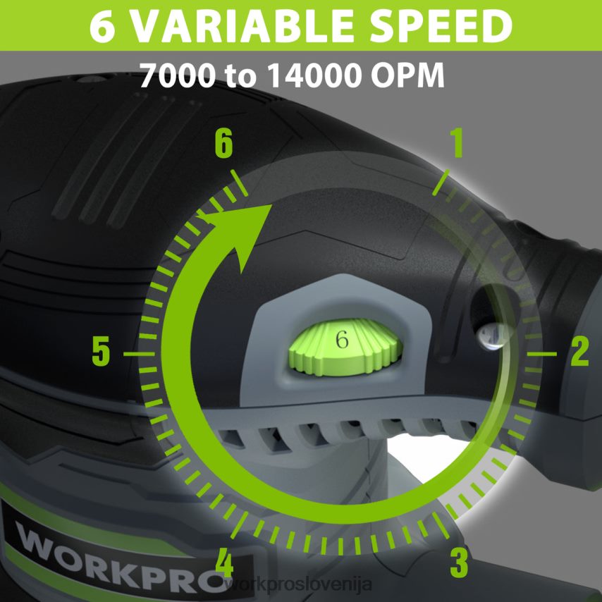 WORKPRO 2,5 A električni 5-palčni ekscentrični brusilnik, 6 spremenljivih hitrosti od 7000 do 14000 vrt/min 4V0B84233 orodje uporaben