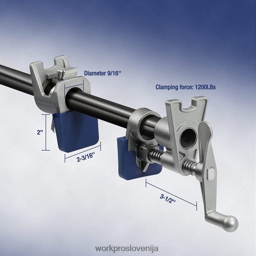 WORKPRO 2 kosa cevnih objemk, lahke cevne objemke iz tlačnega litja aluminija 4V0B84124 orodje Črna