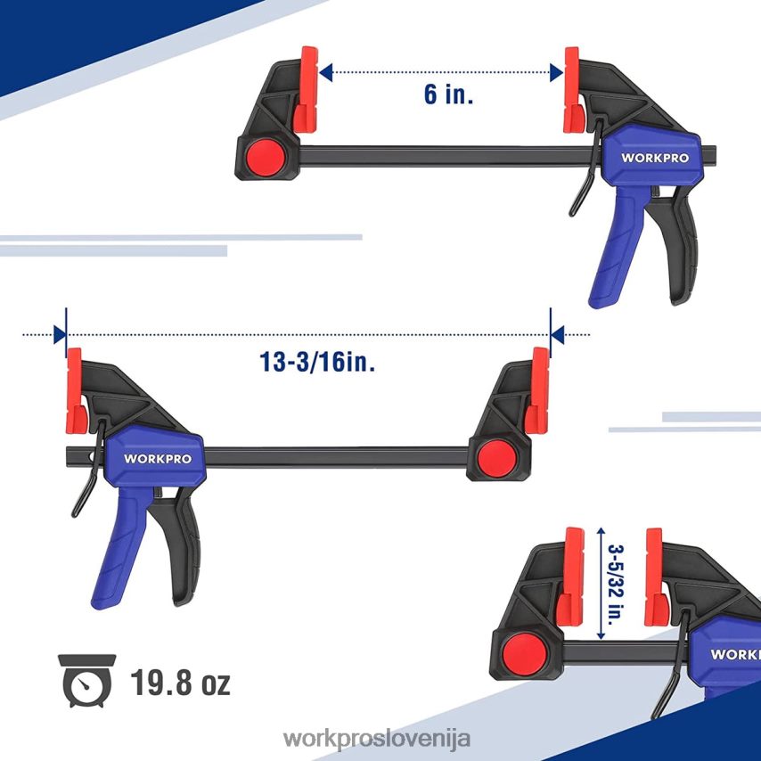 WORKPRO 2 kosa paličastih sponk za obdelavo lesa, srednje obremenitve 300 lbs enoročne sponke/razpiralnik 4V0B84123 orodje koristno
