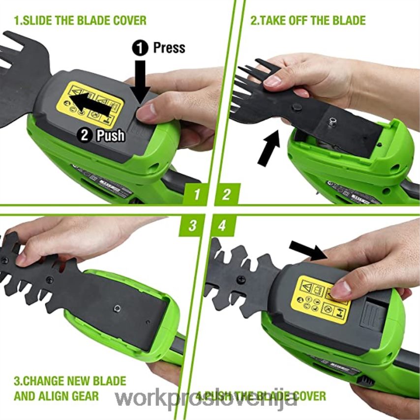WORKPRO 20 V akumulatorske škarje za živo mejo & 2 v 1 ročne škarje za živo mejo & 2-delne škarje za obrezovanje & vrtni ščitniki za kolena 4V0B84320 orodje morden