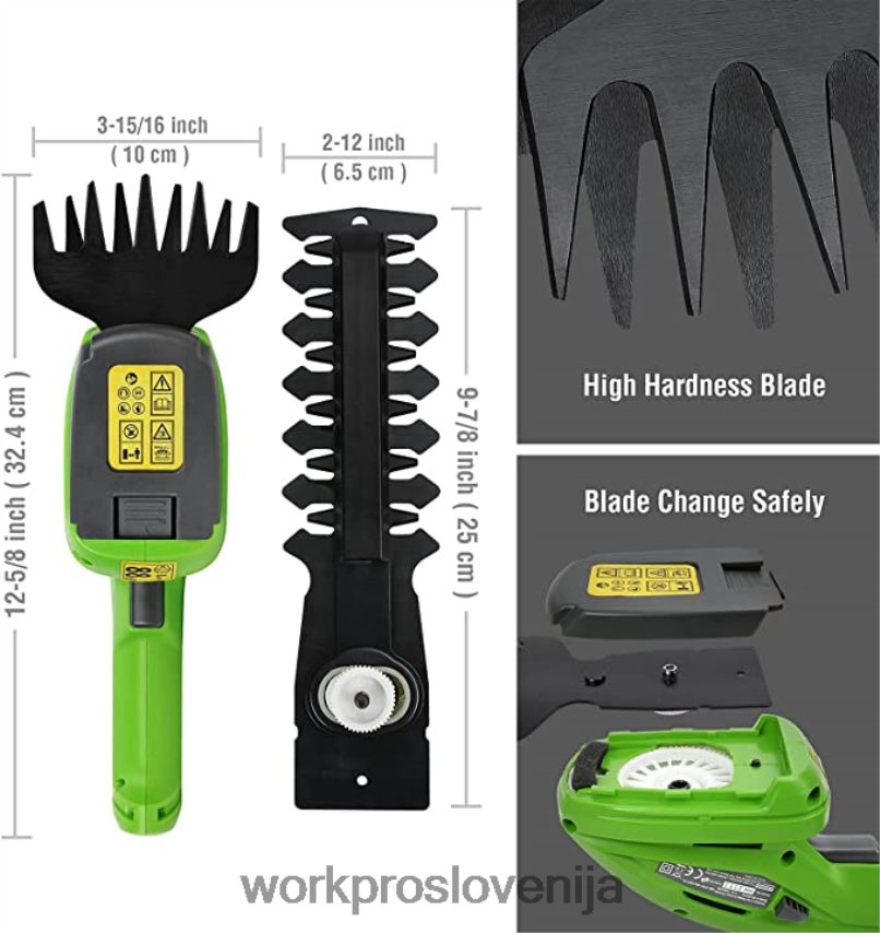 WORKPRO 20 V akumulatorske škarje za živo mejo & 2 v 1 ročne škarje za živo mejo & 2-delne škarje za obrezovanje & vrtni ščitniki za kolena 4V0B84320 orodje morden