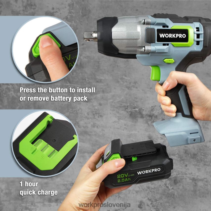 WORKPRO 20-voltni akumulatorski udarni ključ & 5-delni komplet klešč & 16-delni komplet magnetnih izvijačev & 3-delni set nastavljivih ključev 4V0B84319 orodje koristno