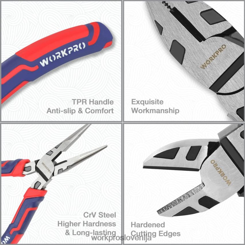 WORKPRO 20-voltni akumulatorski udarni ključ & 5-delni komplet klešč & 16-delni komplet magnetnih izvijačev & 3-delni set nastavljivih ključev 4V0B84319 orodje koristno