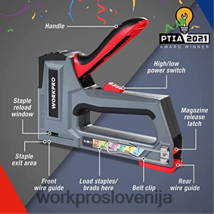 WORKPRO Komplet akumulatorskih vrtalnikov 12 V & pištola za spenjanje 6 v 1 & komplet 8 kosov magnetnih izvijačev & akumulatorska pištola za vroče lepilo 4V0B84313 orodje roza