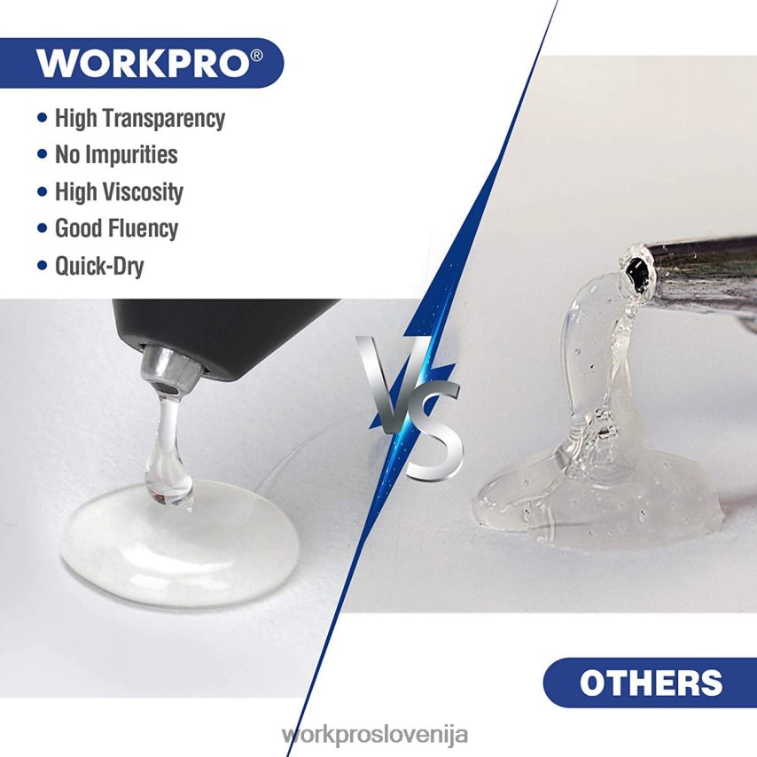 WORKPRO 100 paketov vročih lepilnih paličic polne velikosti, ki so združljivi z večino lepilnih pištol 4V0B84196 orodje novo
