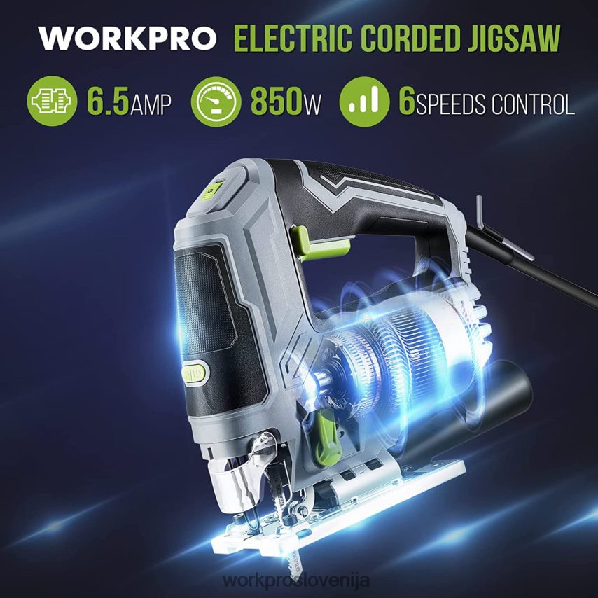 WORKPRO vbodna žaga, 6,5 A 850 W žična električna vbodna žaga komplet orodja 4V0B84241 orodje morden