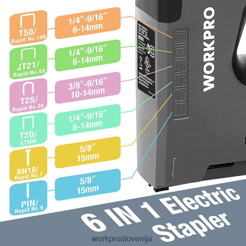 WORKPRO Električni spenjalnik 110v 6 v 1 za projekte obdelave lesa naredi sam 4V0B84167 orodje uporaben