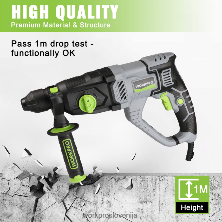 WORKPRO 7,5 A 1-1/4 inch vrhunsko vrtalno kladivo sds-plus, lahka žična različica 4V0B84178 orodje uporaben