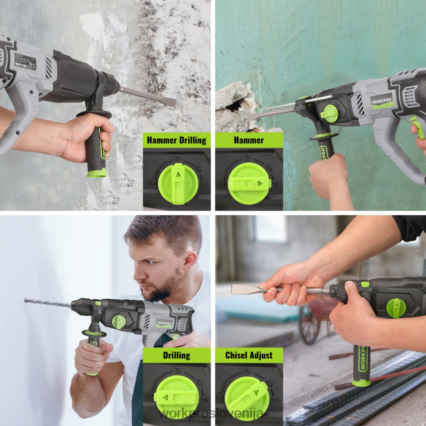 WORKPRO 7,5 A 1-1/4 inch vrhunsko vrtalno kladivo sds-plus, lahka žična različica 4V0B84178 orodje uporaben