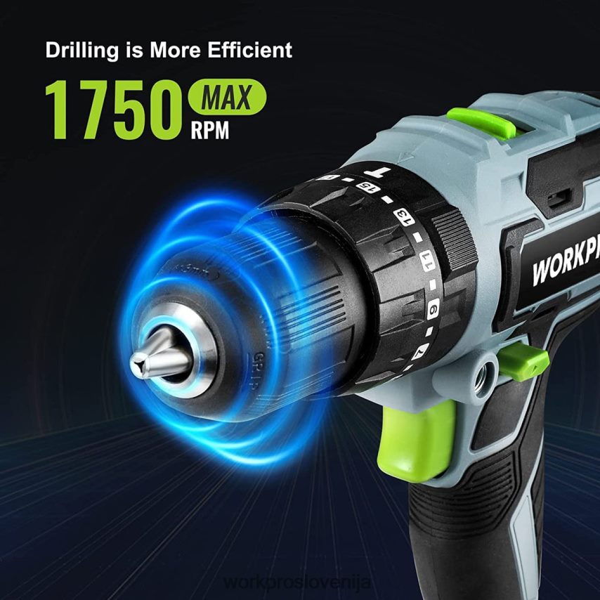 WORKPRO Komplet akumulatorskih vrtalnih vijačnikov 20v max, električno udarno vrtalno orodje s 102-delnimi dodatki, 2 x 2,0ah li-ionski bateriji s hitrim polnilcem 4V0B84170 orodje uporaben