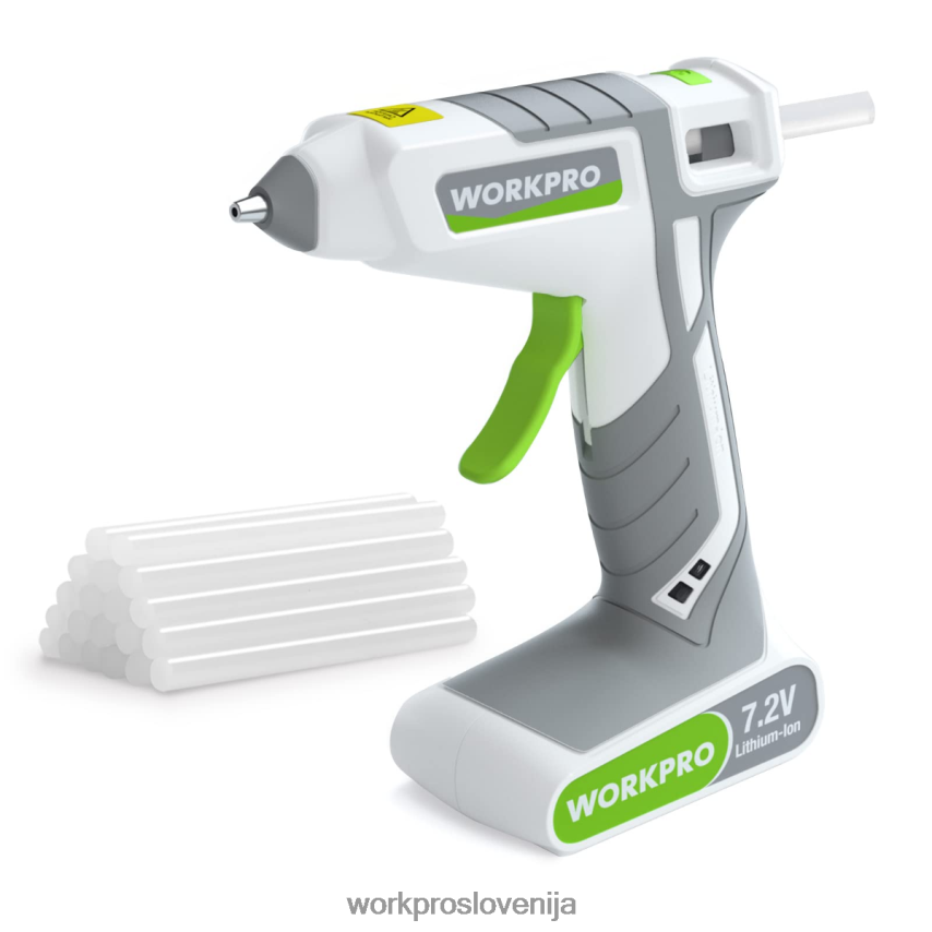 WORKPRO Komplet brezžične pištole za vroče lepilo 7,2 V 4V0B84164 orodje roza/bela