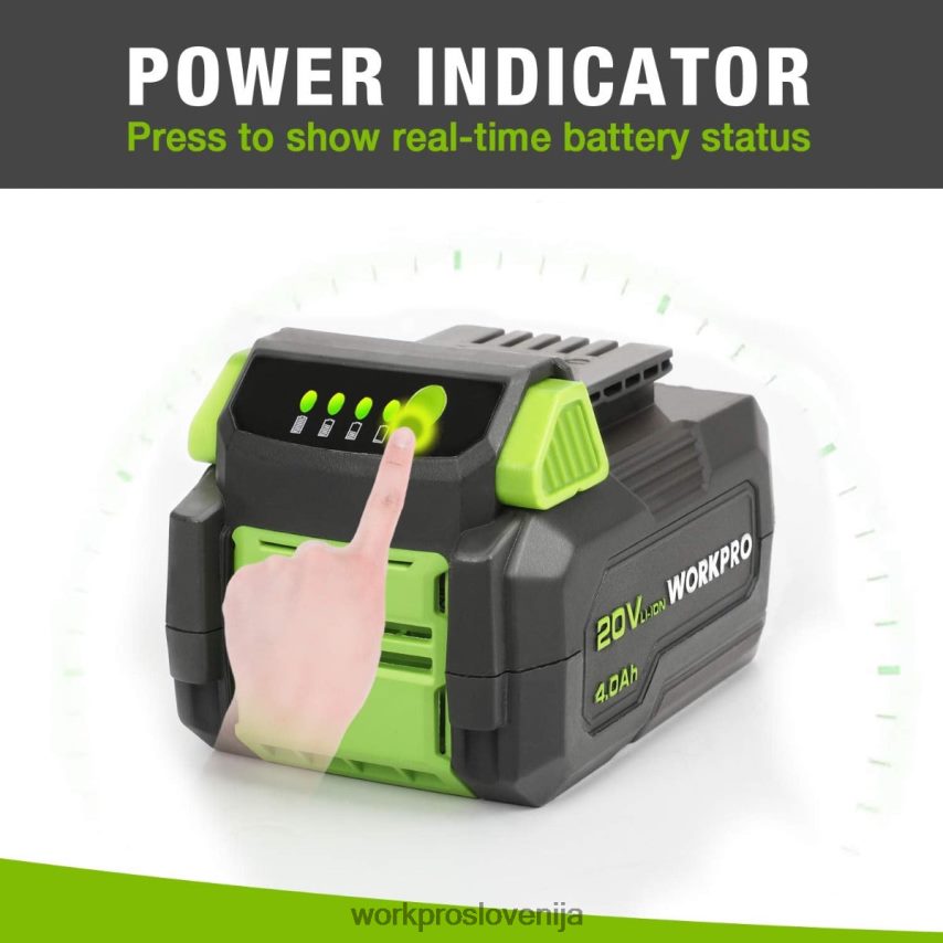 WORKPRO 20v 4,0ah litij-ionski akumulator 4V0B84217 orodje morden