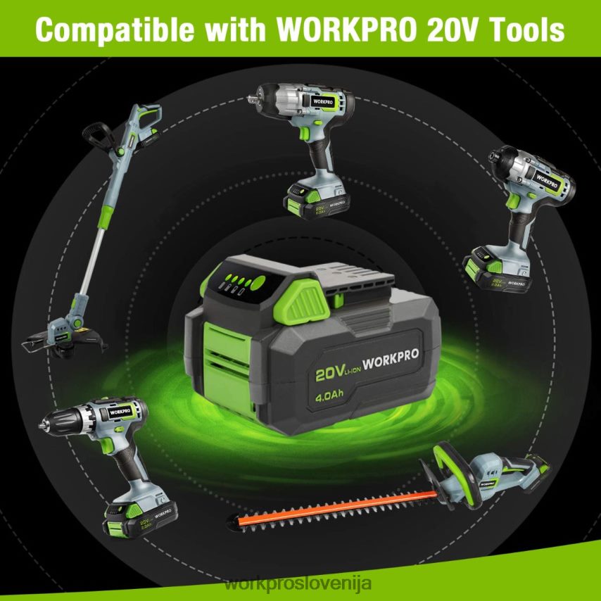 WORKPRO 20v 4,0ah litij-ionski akumulator 4V0B84217 orodje morden