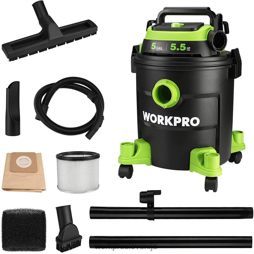 WORKPRO 5-galonski sesalnik za trgovine, 5,5 najvišje konjske moči sesalnik za trgovine s hepa filtrom, cevjo in dodatki 4V0B84214 orodje morden