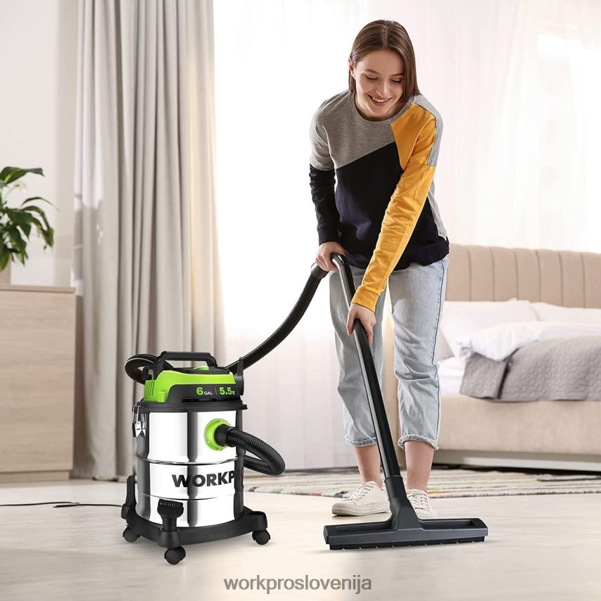 WORKPRO 6-galonski sesalnik za mokro/suho v trgovini s filtrom hepa, cevjo in dodatki za zbiranje prahu doma/na delovnem mestu 4V0B84213 orodje morden