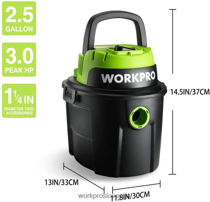 WORKPRO mokri/suhi sesalnik 2,5 galone 3 največje konjske moči, prenosni trgovinski sesalnik za dom 4V0B84216 orodje uporaben