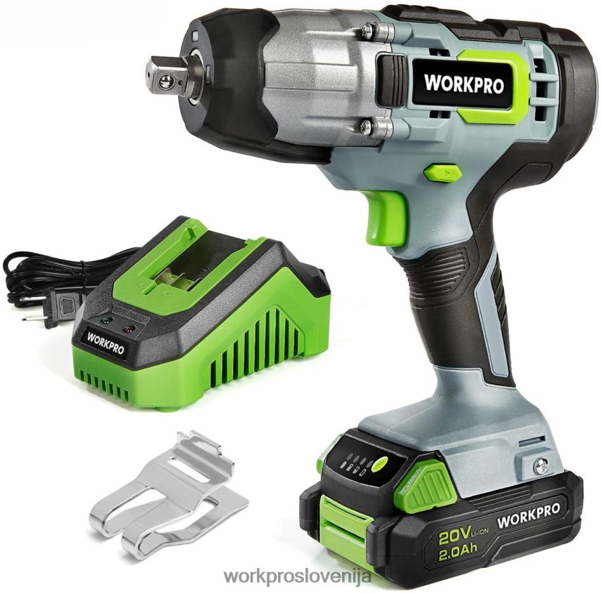 WORKPRO 20 V akumulatorski udarni vijačnik s hitrim polnilnikom za pas za enostavno prenašanje 4V0B84187 orodje morden