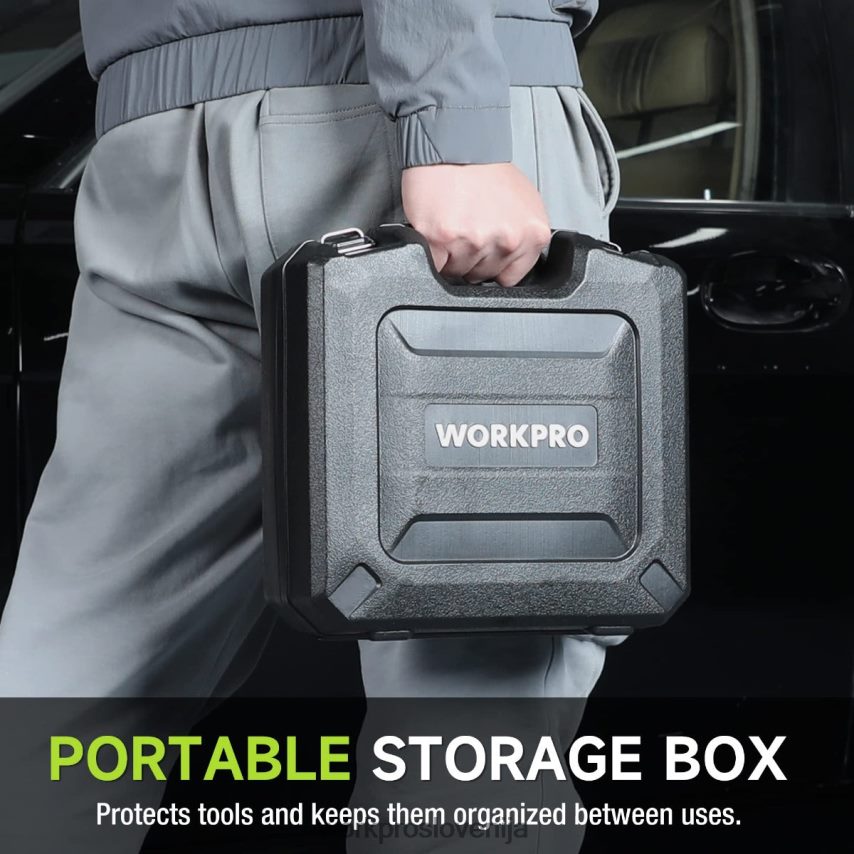 WORKPRO 20 V akumulatorski udarni vijačnik, z baterijo 4,0 ah, hitrim polnilnikom, 4 udarnimi vtičnicami in etuijem za shranjevanje 4V0B84188 orodje morden