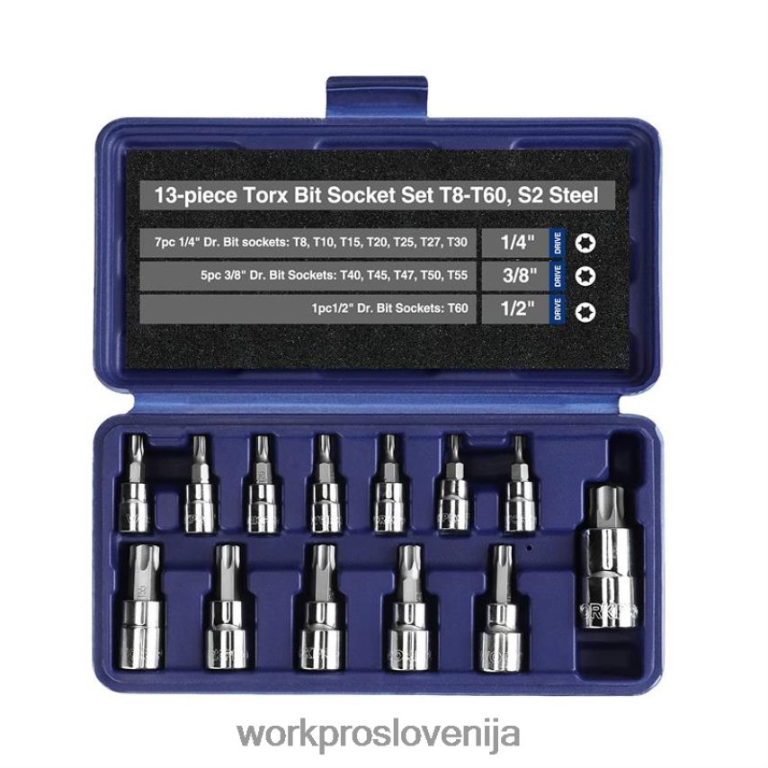 WORKPRO 13-delni komplet torx nastavkov (samo za ročno uporabo) 4V0B84127 orodje morden