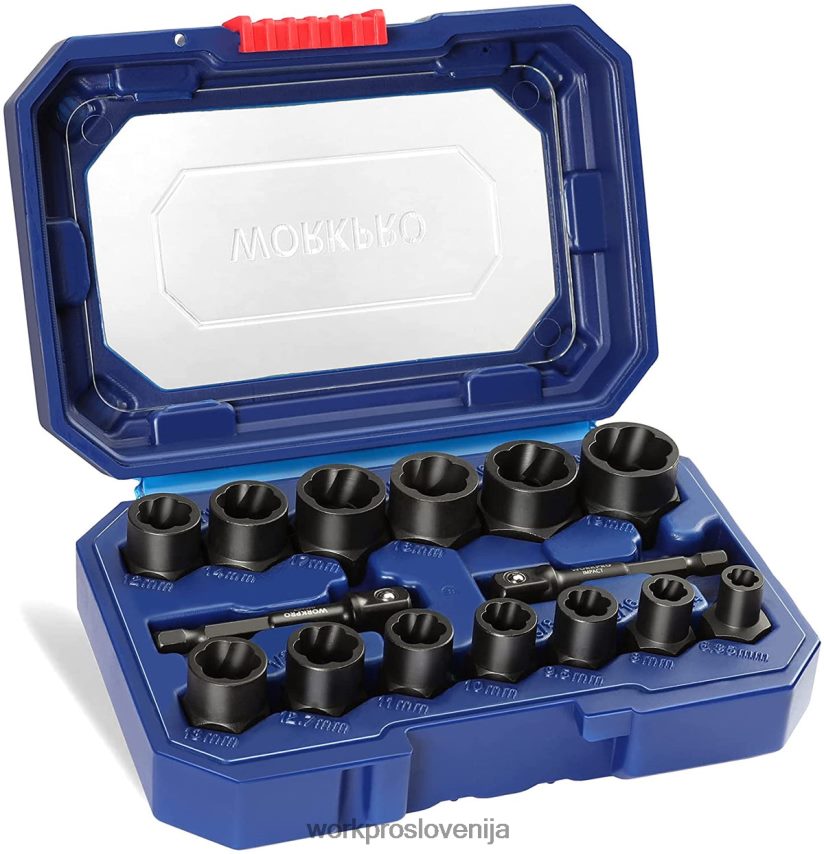 WORKPRO 15-delni komplet za odstranjevanje udarnih vijakov in matic 4V0B84128 orodje uporaben