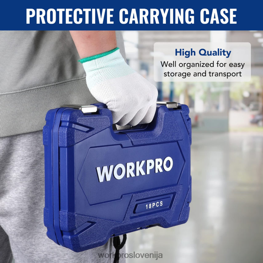 WORKPRO 18-delni komplet pripomočkov za pogonsko orodje 4V0B84137 orodje morden