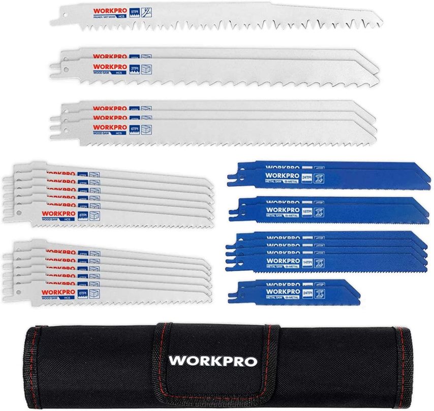WORKPRO 32-delni komplet listov za sabljasto žago z organizatorsko torbico 4V0B84138 orodje uporaben