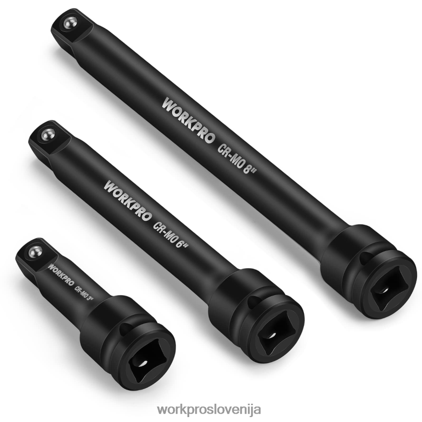 WORKPRO 3-delni kompleti udarnih podaljškov za 3, 6, 8 in 1/2 palca 4V0B84202 orodje uporaben