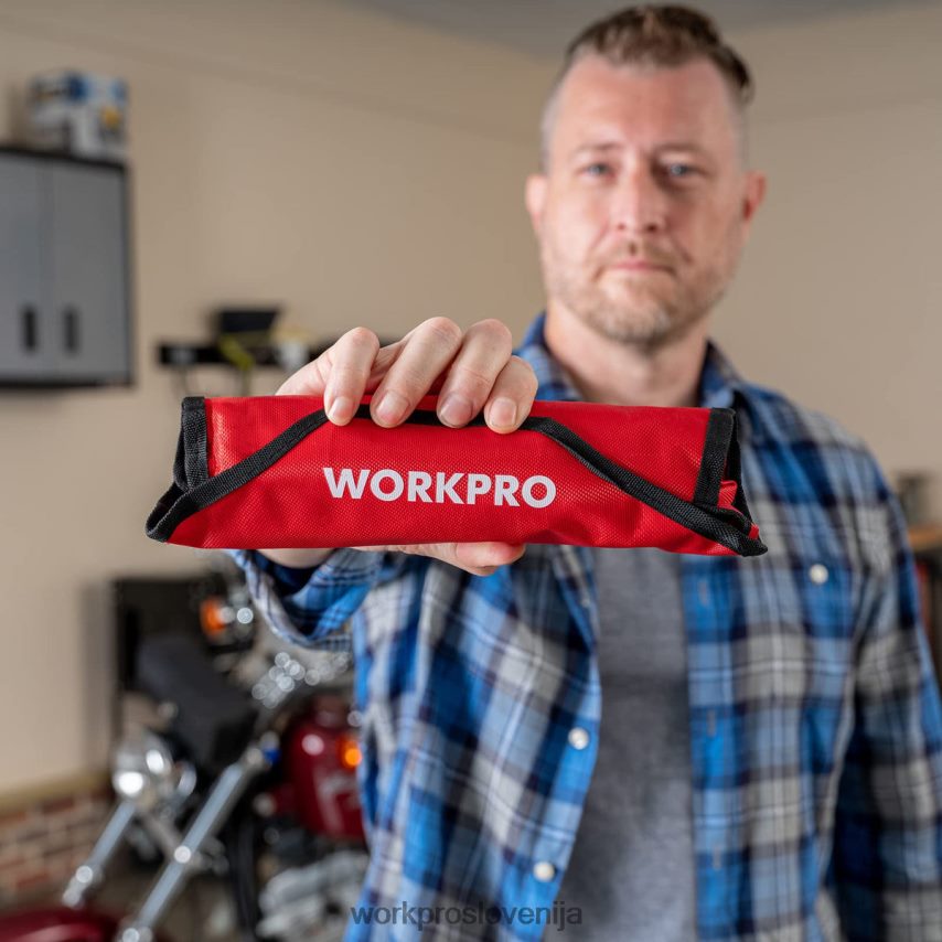 WORKPRO 8-delni komplet kombiniranih ključev z ragljo in fleksibilno glavo z organizatorsko torbo 4V0B8486 orodje uporaben