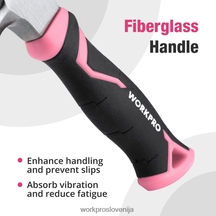 WORKPRO 8 oz kladivo z ročajem iz steklenih vlaken 4V0B84254 orodje koristno