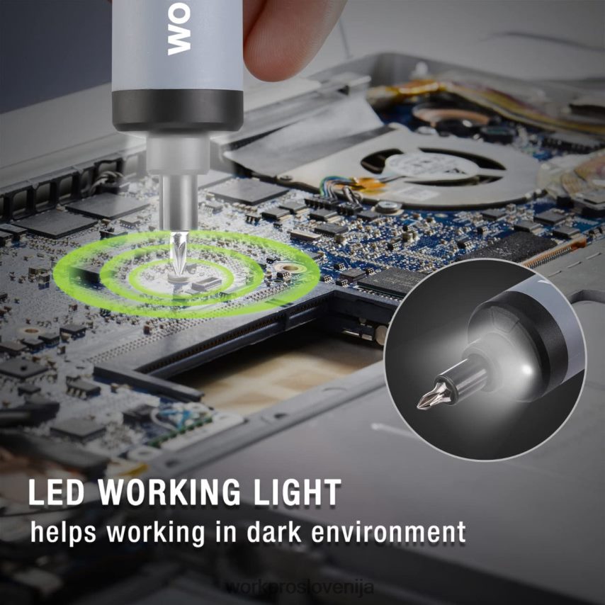WORKPRO Električni vijačnik 4v, komplet akumulatorskih vijačnikov z led lučko 4V0B84232 orodje uporaben