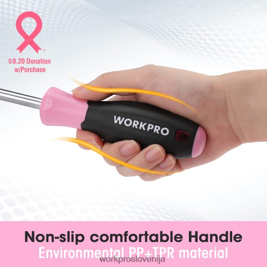 WORKPRO Komplet 8 magnetnih izvijačev z organizatorjem 4V0B84247 orodje uporaben