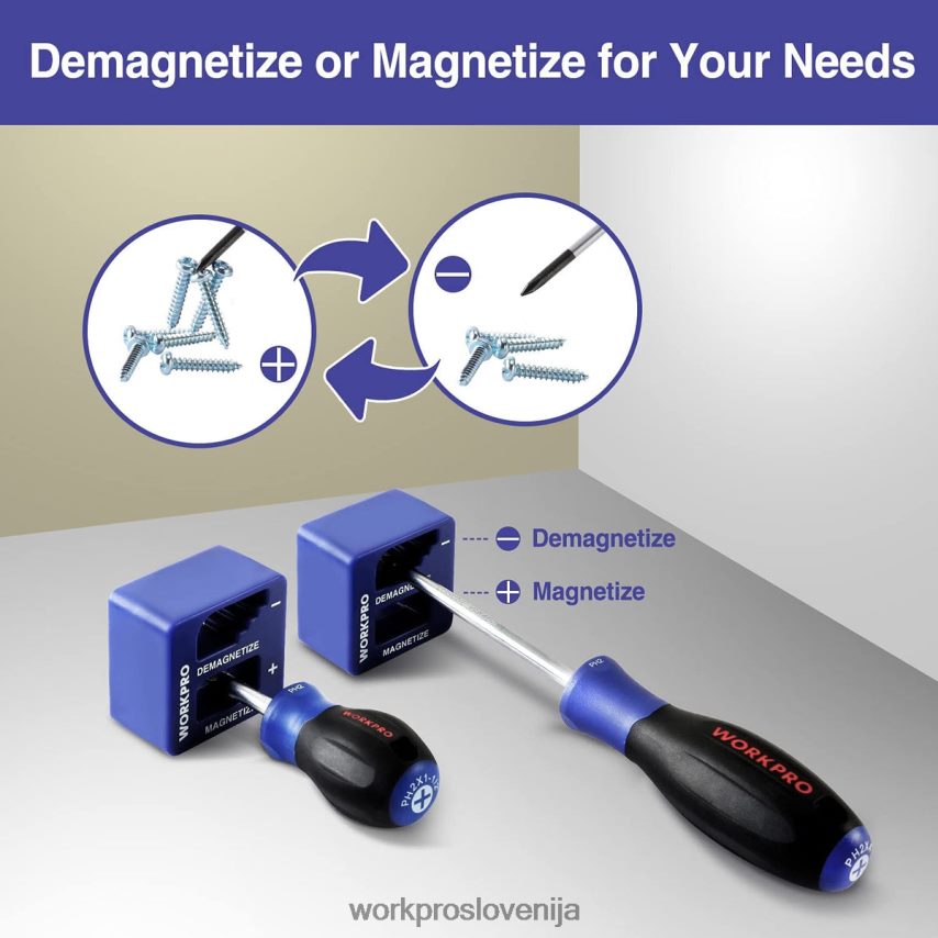 WORKPRO set magnetnih izvijačev, 16 kosov torx natančnih križnih izvijačev z magnetizatorjem 4V0B8498 orodje novo