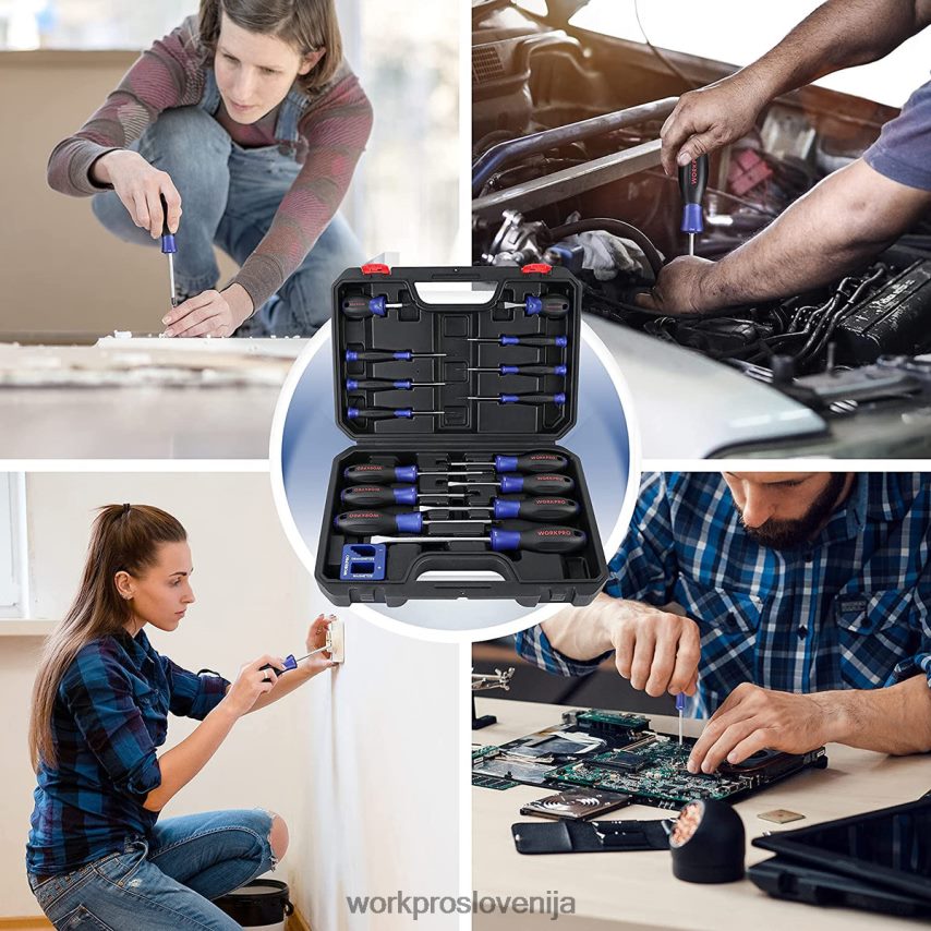 WORKPRO set magnetnih izvijačev, 16 kosov torx natančnih križnih izvijačev z magnetizatorjem 4V0B8498 orodje novo