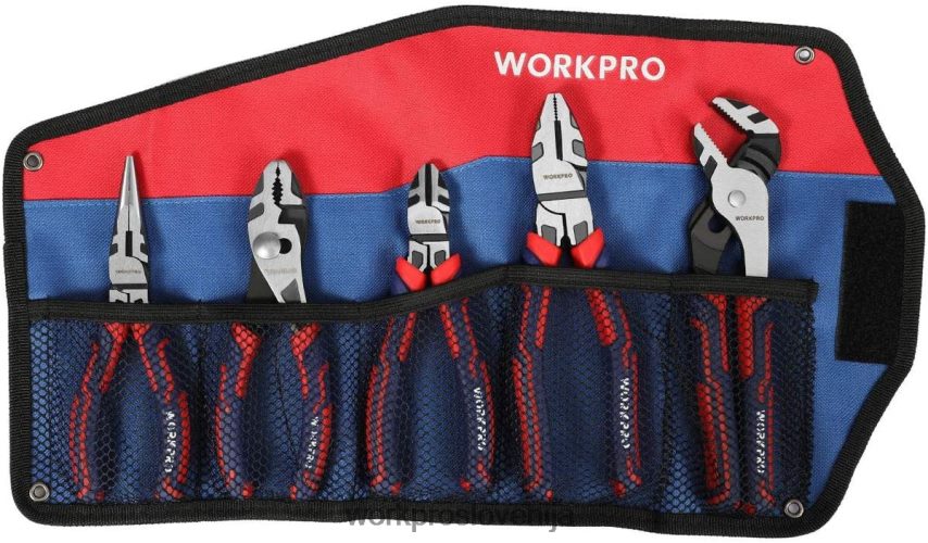 WORKPRO 5 kosov vrhunskih gradbenih klešč cr-v z vrečko za shranjevanje 4V0B8466 orodje uporaben