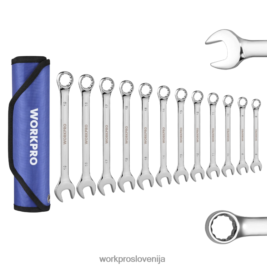 WORKPRO 12 kosov metričnih 8-19 mm, vrhunski komplet kombiniranih ključev cr-v 4V0B8495 orodje novo