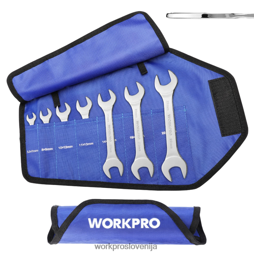 WORKPRO 7-delni metrični supertanek komplet viličastih ključev z zvito torbico za organizatorje 4V0B8496 orodje koristno