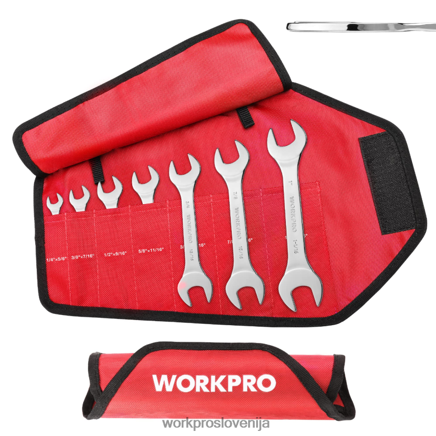 WORKPRO 7-delni metrični supertanek komplet viličastih ključev z zvito torbico za organizatorje 4V0B8496 orodje koristno