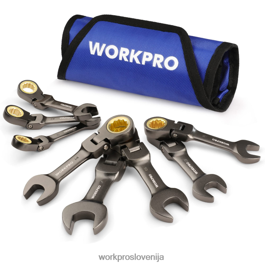 WORKPRO 8-delni komplet kombiniranih ključev z gibljivo glavo in ragljo 4V0B8482 orodje novo