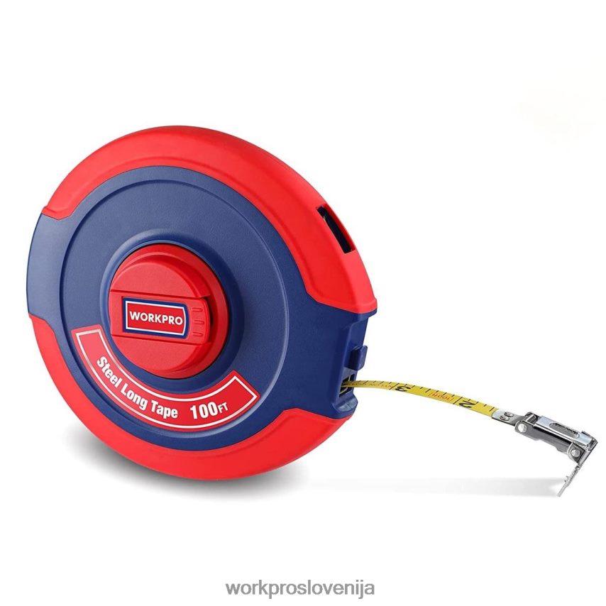 WORKPRO 100 ft merilni trak, jekleni dolgi trak v zaprtem kolutu z zložljivim ročajem, etui, odporen na udarce 4V0B84106 orodje novo