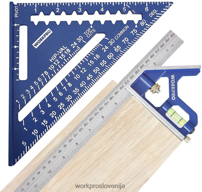 WORKPRO Set orodij za kvadrat za špirovce in kombinirani kvadrat 4V0B84104 orodje uporaben