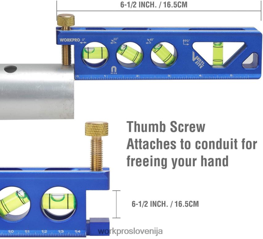 WORKPRO konstrukcija iz aluminijeve zlitine nivo torpeda 6-1/2 palca 4V0B84110 orodje uporaben