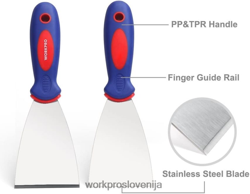 WORKPRO 4-delni komplet nožev za kit iz nerjavečega jekla 4V0B84149 orodje novo