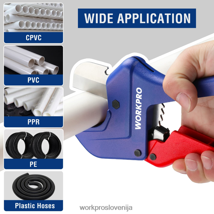 WORKPRO orodje za rezanje pvc cevi z ragljo 4V0B84155 orodje uporaben