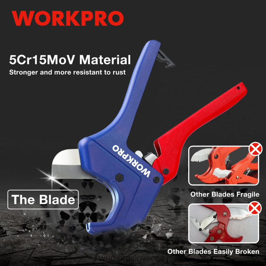 WORKPRO orodje za rezanje pvc cevi z ragljo 4V0B84155 orodje uporaben