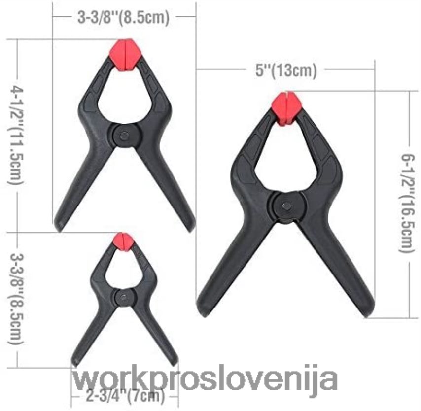 WORKPRO 16-delni set najlonskih vzmetnih sponk za obdelavo lesa, fotografske studie in dela sam 4V0B84125 orodje morden