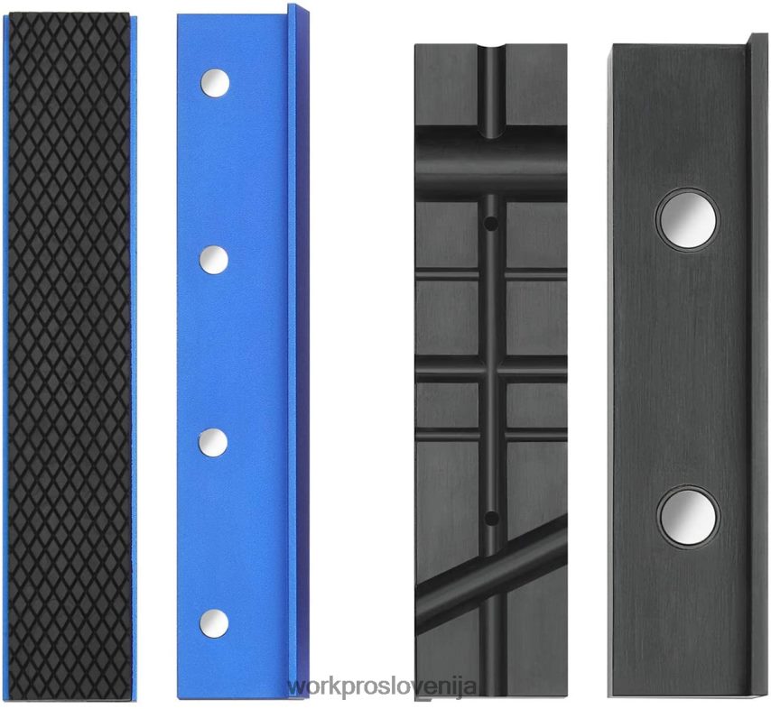 WORKPRO 2 para blazinic za čeljusti primeža, ščitniki za pokrove čeljusti za magnetne primeže, blazinice čeljusti z več utori in komplet aluminijastih blazinic 4V0B84117 orodje morden