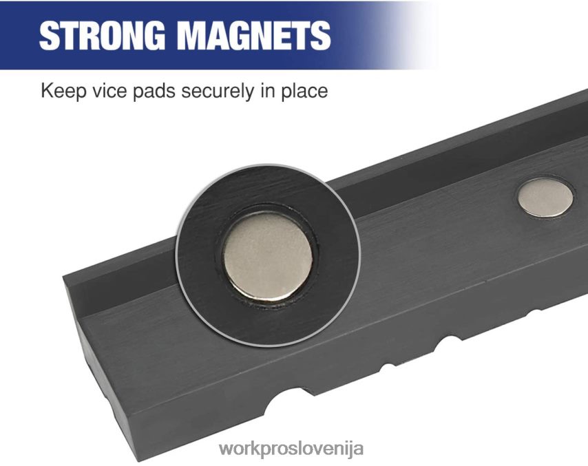 WORKPRO 2 para blazinic za čeljusti primeža, ščitniki za pokrove čeljusti za magnetne primeže, blazinice čeljusti z več utori in komplet aluminijastih blazinic 4V0B84117 orodje morden