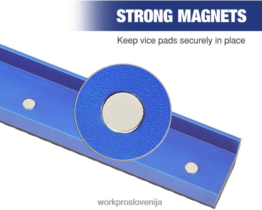 WORKPRO 2 para blazinic za čeljusti primeža, ščitniki za pokrove čeljusti za magnetne primeže, blazinice čeljusti z več utori in komplet aluminijastih blazinic 4V0B84117 orodje morden