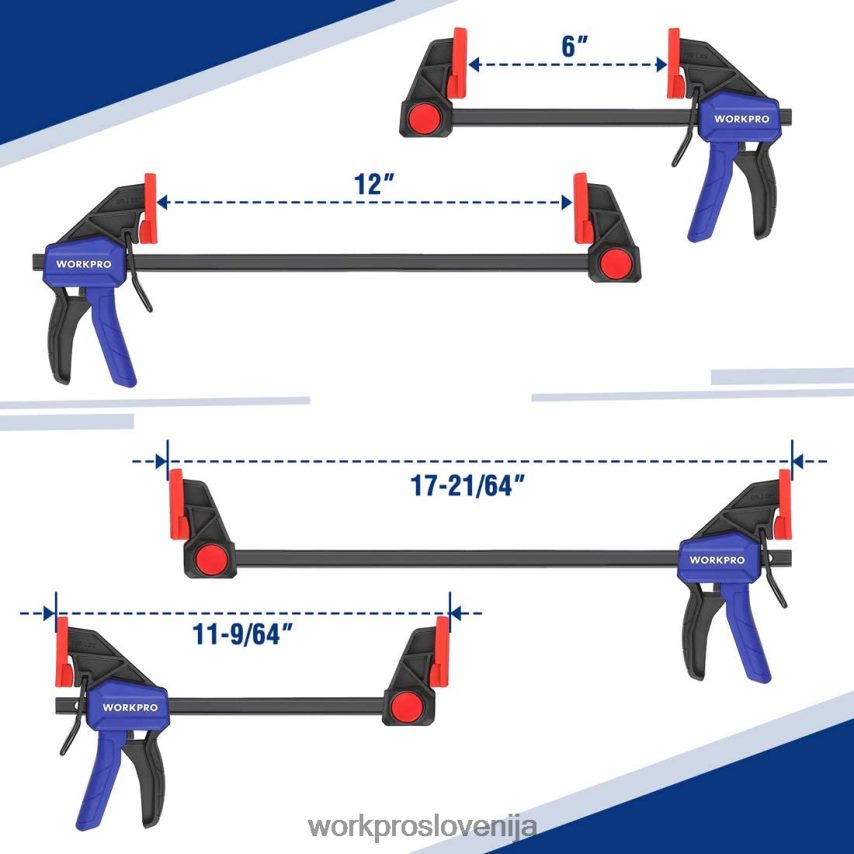 WORKPRO 6 kosov objemk za palice za obdelavo lesa 4V0B84115 orodje uporaben