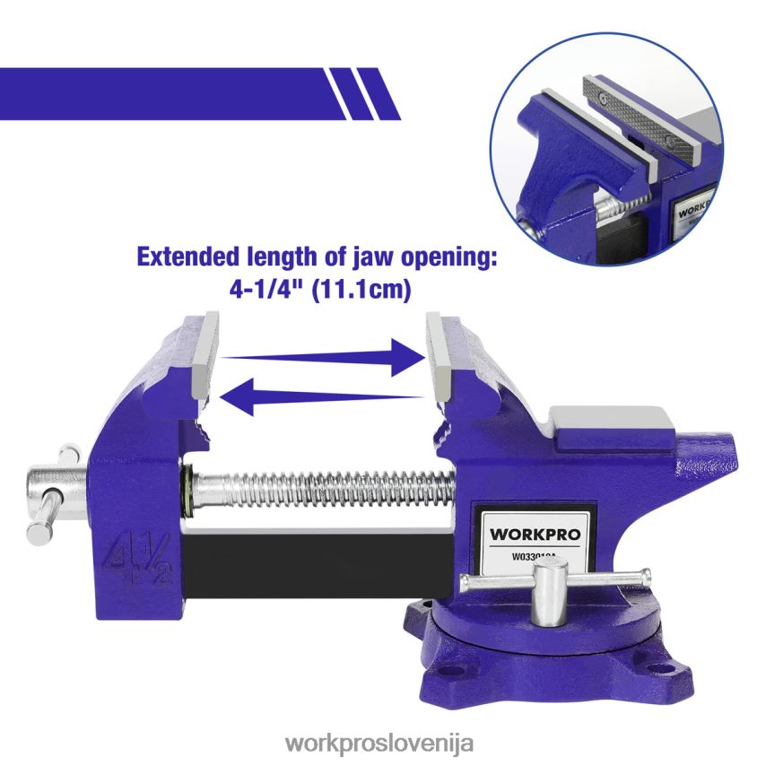 WORKPRO primež za delovno mizo 4V0B84113 orodje uporaben